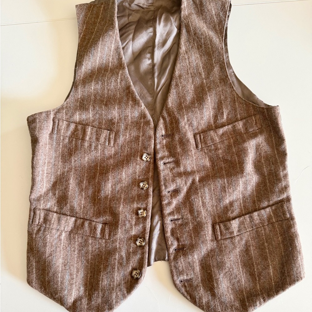 Brown Striped Vest small / medium
